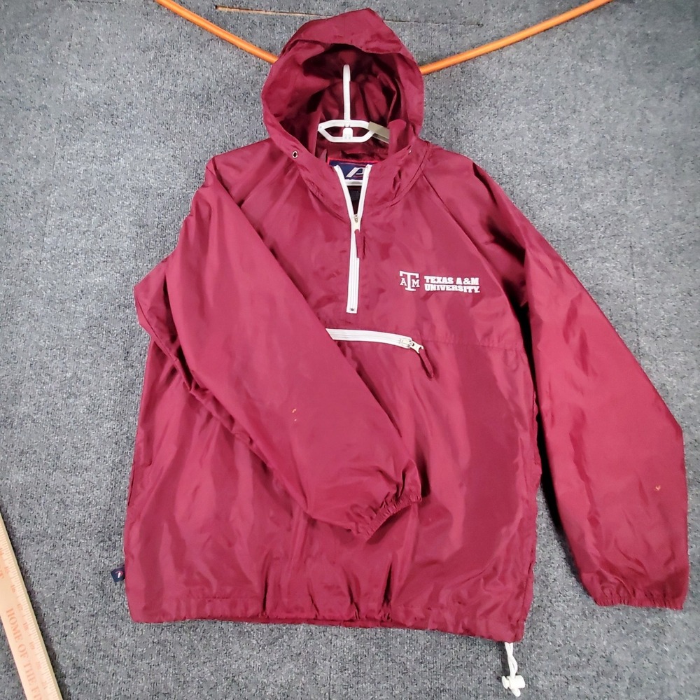 Texas A&M Aggies Windbreaker Mens M Maroon NCAA Pro Player Pullover Jacket